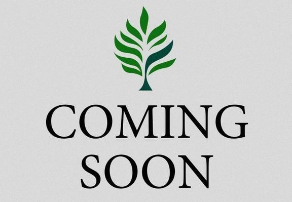 a logo for coming soon on a white background