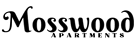 The image is a logo for Mosswood Apartments.