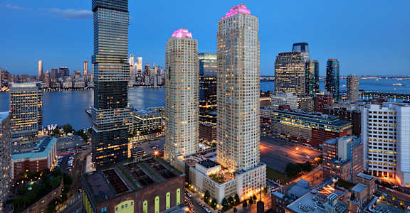 Night at 65 Bay Street, Jersey City, New Jersey
