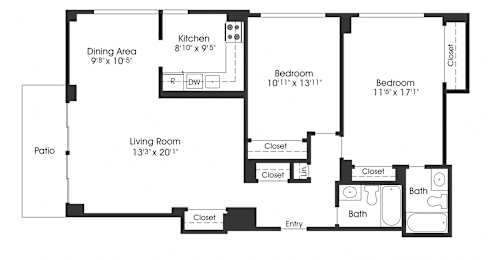 2 bed 2 bath I at Seminary Towers, Alexandria, VA