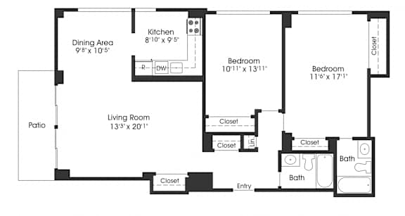 2 bed 2 bath I at Seminary Towers, Alexandria, VA