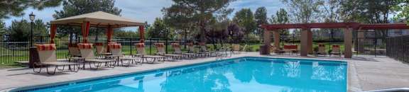 Turquoise Swimming Pool at Vizcaya Hilltop Apartments, Reno, Nevada
