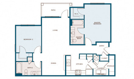 The Oaks at Johns Creek - B1 - 2 bed - 2 bath