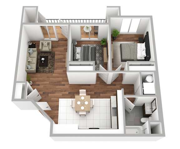 Tilian Point Apartments in Woodburn, Oregon 2 Bedroom Floor Plan