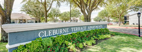 Living Area With Dining View at Cleburne Terrace Apartments, Cleburne