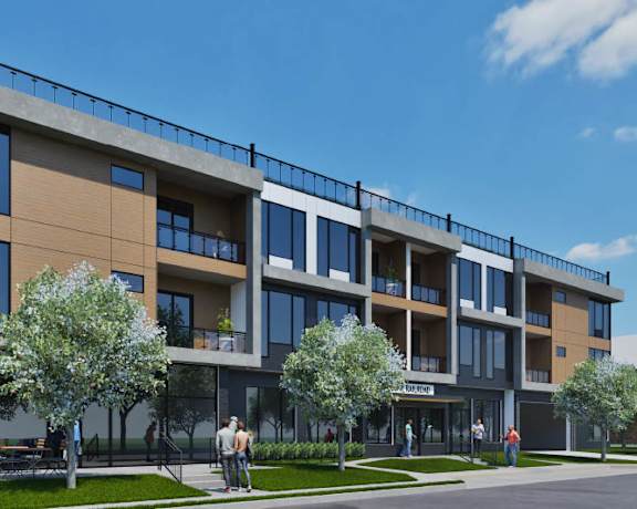 Modern apartment building at The Franklin at Tenafly, New Jersey, 07670