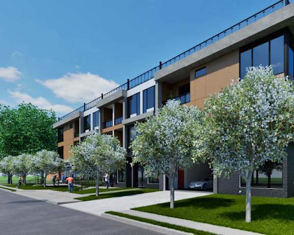 Modern building exterior view1 at The Franklin at Tenafly, Tenafly, NJ