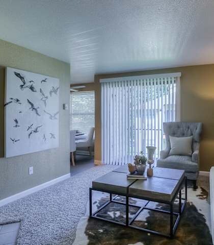 Classic Living Room at Waverly Gardens Apartments, Portland, OR
