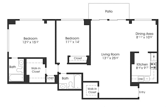 2 bed 2 bath G at Seminary Towers, Virginia, 22304