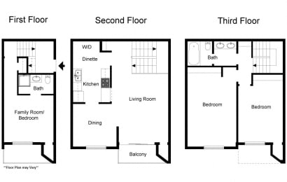 Three Bedroom Apartment at Whitney Ridge Apartments, Rochester, NY