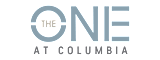 A logo with the text "The One at Columbia" in white on a black background.