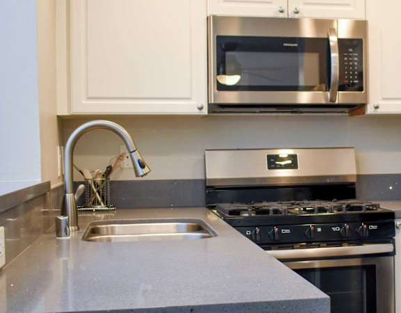 bathroom with stainless steel appliances