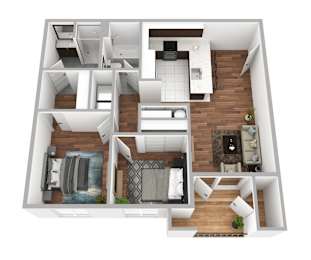 Tilian Point Apartments in Woodburn, Oregon 2 Bedroom Floor Plan