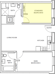 Shamrock Floor Plan Standard Bedroom