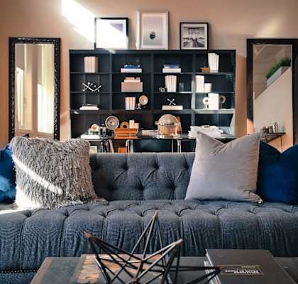 Bright Living Room at The Lofts at Shillito Place, Cincinnati, Ohio