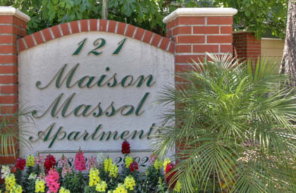Elegant Entry Signage at Maison Massol, Los Gatos, 95030