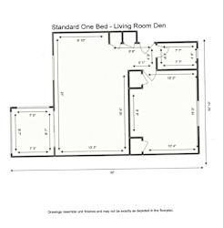 Basic 1 Bedroom w/Den 1 Bedroom and 1 Bathroom Floorplan at Greenbelt Properties, Maryland