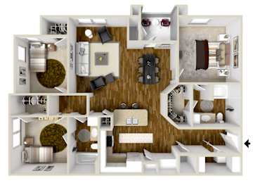 The Coral | 1,310 Sq. Ft. at Wellington Grande Apartment Homes, Longview