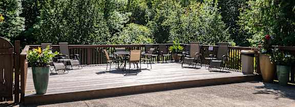 Spacious Patio With Sitting Arrangements at Timberlee, Portland, OR, 97221
