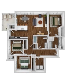 3D floor plan of the Myrtle
