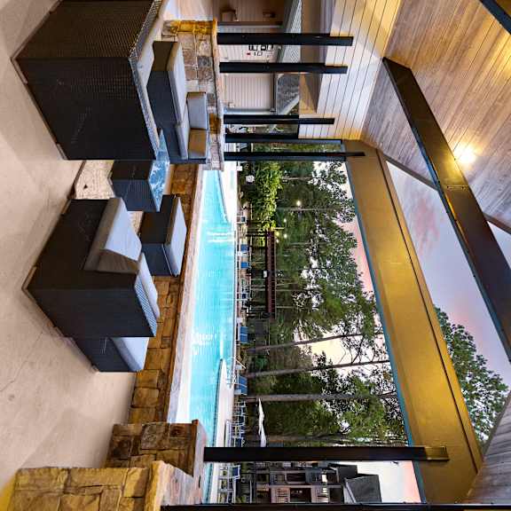 the pool area at the resort at governors crossing