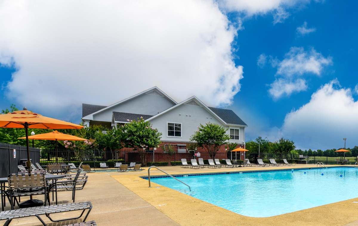 Park at Forest Hill swimming pool and sundeck - Memphis, TN