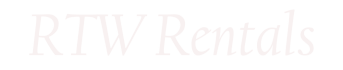 a sign that says rtv rentals in white letters