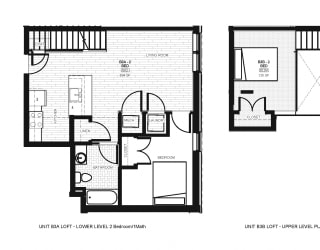 Franklin Lofts and Flats Floor Plan Diagram B3A