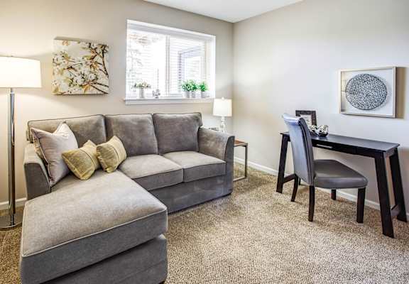 Living Room With Plenty Of Natural Light at Williams Reserve, Palatine, Illinois