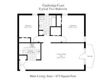 Cambridge Court Two Bedroom Two Bath Large