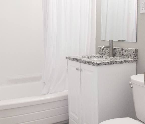 Bathrooms with granite countertops