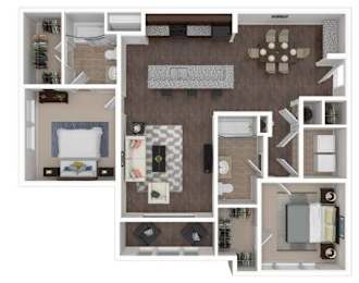 London with Sunroom Floor Plan | 1,202 Sq. Ft. at Century Lakeshore Crossings, Birmingham Alabama