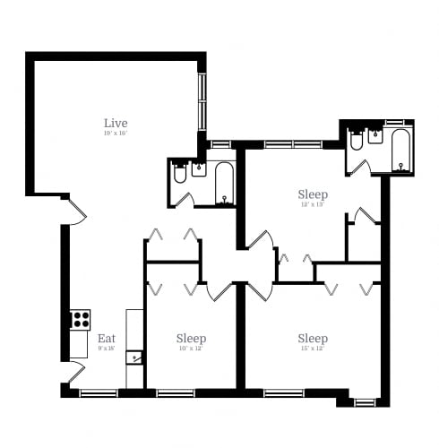 Floor Plan  Three Bedroom