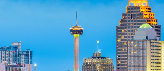 Skyline of Buildings in Downtown San Antonio, Texas