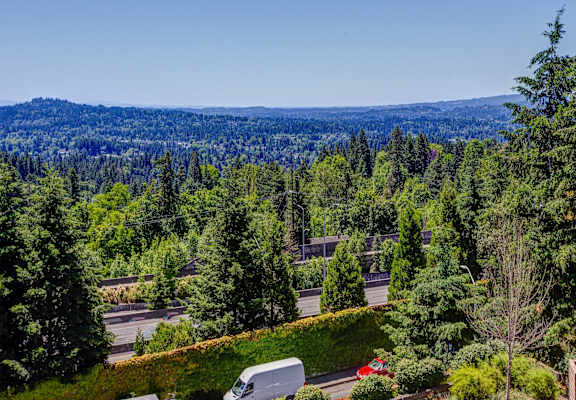 Hill view at Commons at Sylvan Canyon Apartments, Portland, OR