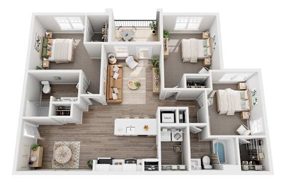 the outlook floor plan  1 bedroom 840 sq ft