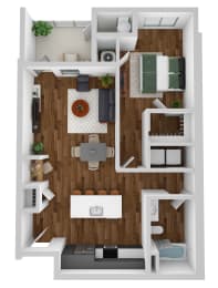 3D floor plan of the Lilac