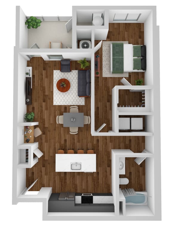 3D floor plan of the Lilac