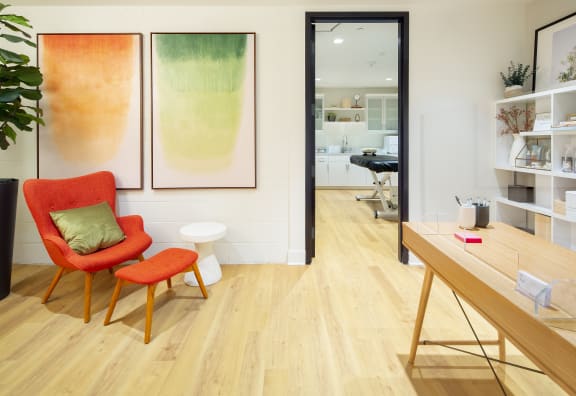 Comfy chair at The Q Variel, Woodland Hills, 91367