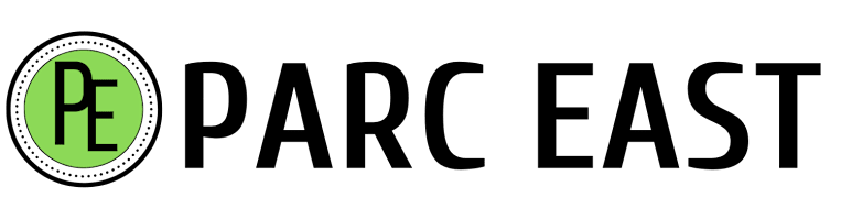 A green logo with the letters PE and the words PARC EAST.