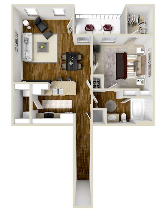 The Horizon | 859 Sq. Ft. at Wellington Grande Apartment Homes, Longview, 75605