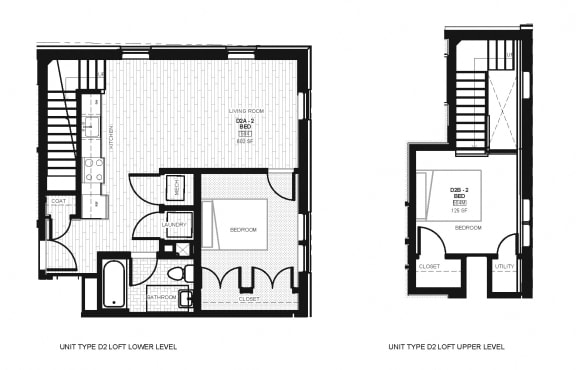 Franklin Lofts and Flats Floor Plan Diagram D2