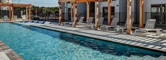sparkling pool in austin tx apartments