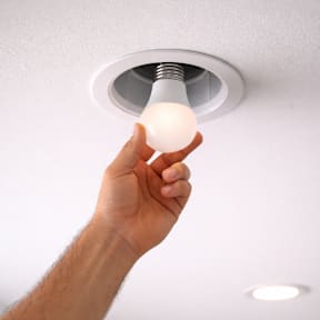 Maintenance Changing a Lightbulb at Aurora Apartments, Montana, 59102