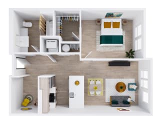 Zinnia Apartments in Shoreline, Washington B2 Floor Plan