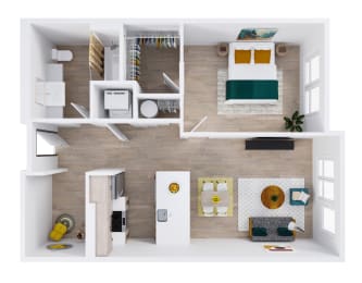 Zinnia Apartments in Shoreline, Washington B2 Floor Plan