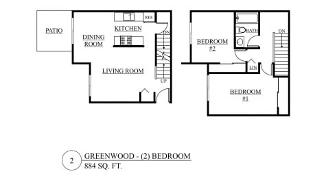  Floor Plan Two Bedroom A