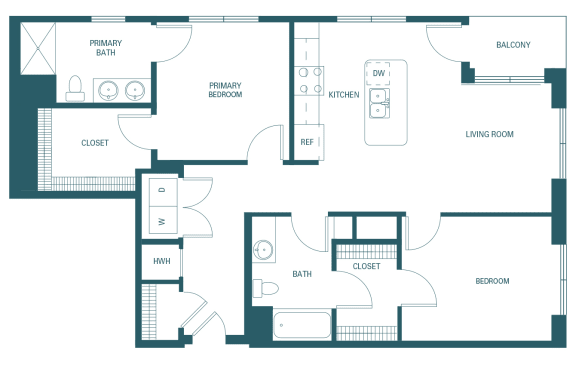 BLVD at Revere Beach - B7 - 2 bedroom - 2 bath - 2D