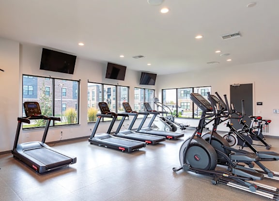 Fitness Room at Liberty Flats Apartments, Liberty Township