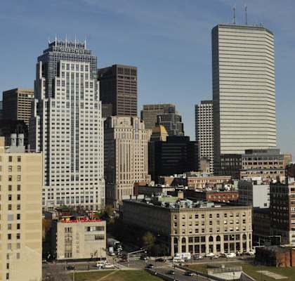 the skyline of the city at Tai Tung Village, Boston, MA 02111